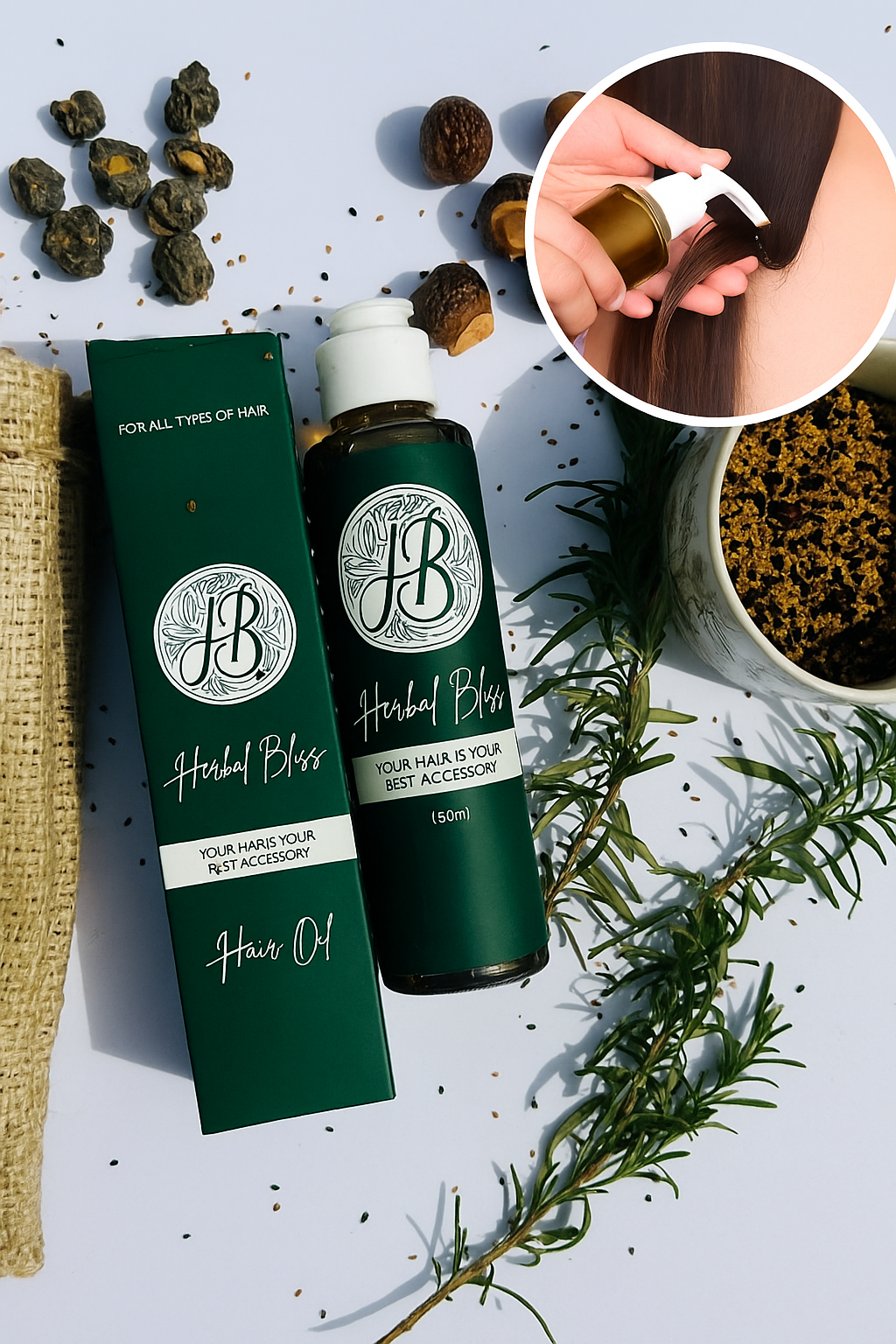 Herbal Hair Oil - 150ML,200ML - Herbal Bliss