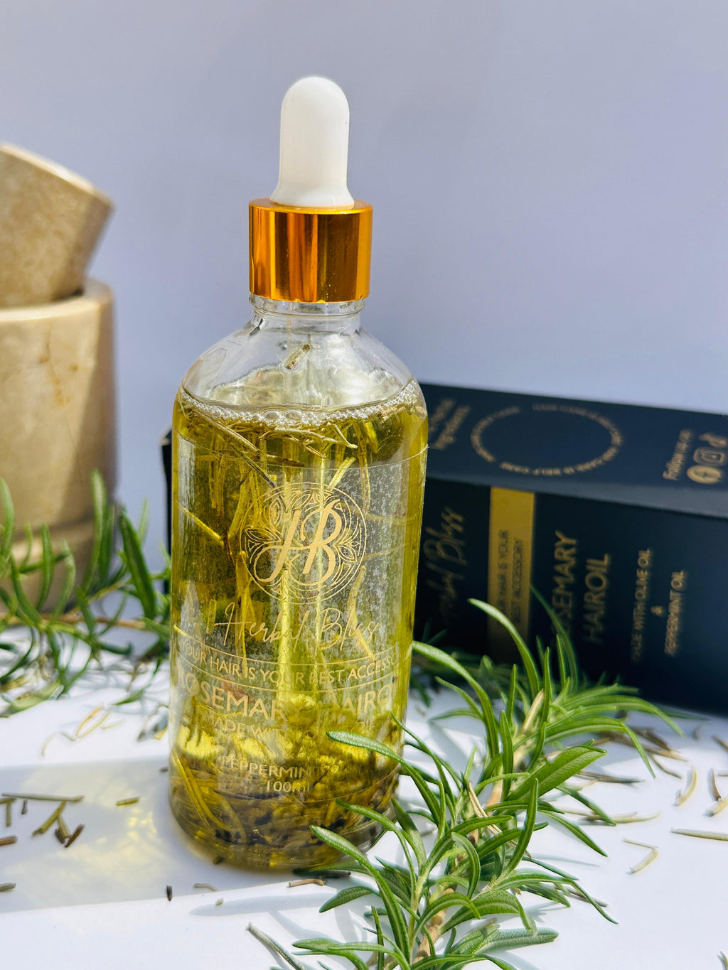 HERBAL BLISS   ROSEMARY HAIR OIL - 100ML - Herbal Bliss 